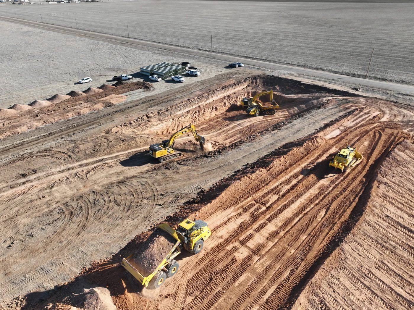 Drone view of a property near Amarillo, Texas
